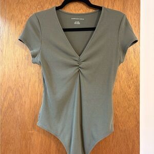 American Eagle Outfitters Sage Ribbed Bodysuit